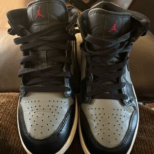 Jordan Men's Black and Gray High-Top Sneakers